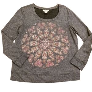 Style & Co stained glass pattern top